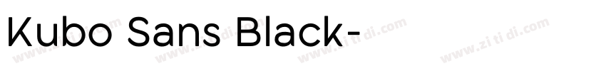 Kubo Sans Black字体转换